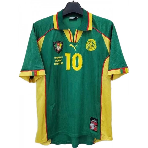 Cameroon home retro jersey first soccer uniform men's football kit top shirt 1998